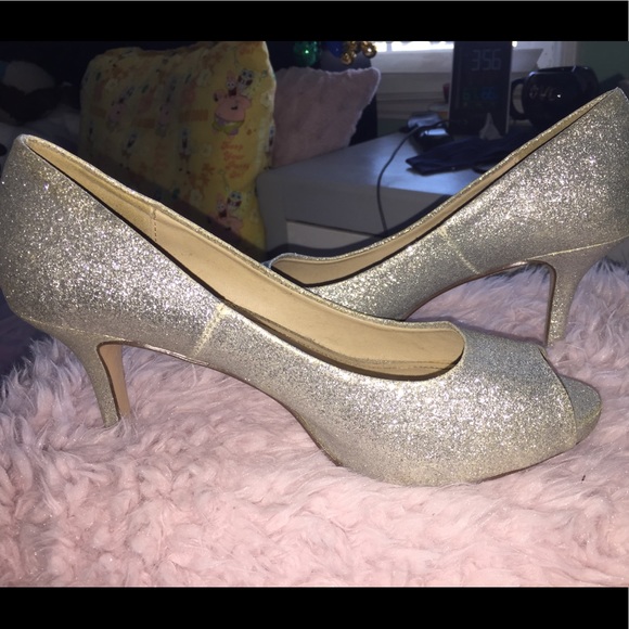 Silver sparkle heels - Picture 2 of 2